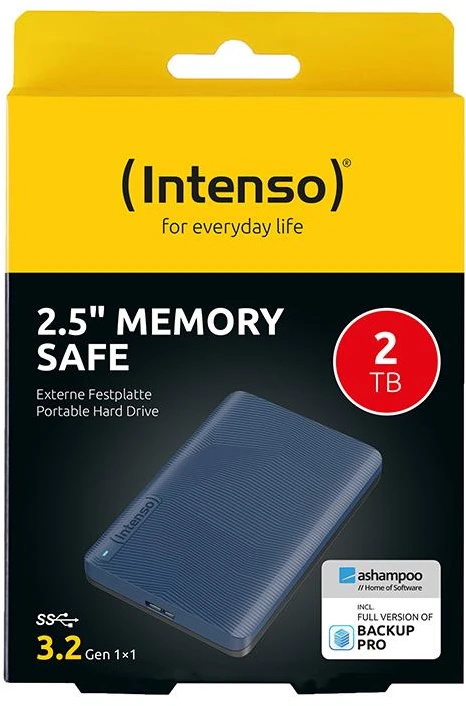 Išorinis kietasis diskas HDD Intenso Išorinis kietasis diskas HDD INTENSO 2000 GB Mėlyna 6029585