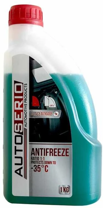 Aušinimo skysčio koncentratas Autoserio, žalias, -35°C, 1kg