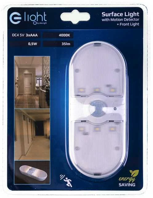 E-LIGHT ŠVIESTUVAS TVIRTINAMAS 0.5W 35LM 4000K 3XAAA