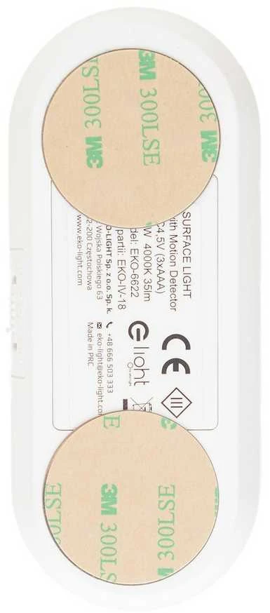 E-LIGHT ŠVIESTUVAS TVIRTINAMAS 0.5W 35LM 4000K 3XAAA