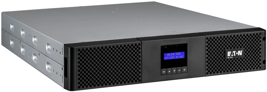 EATON 9E UPS Rack kintamosios srovės 200/220/230/240 V 1800 W 2000 VA vienfazis 6 x švino-rūgšties akumuliatorius 7 Ah RS-232 USB oc 6 2U 19 juodas
