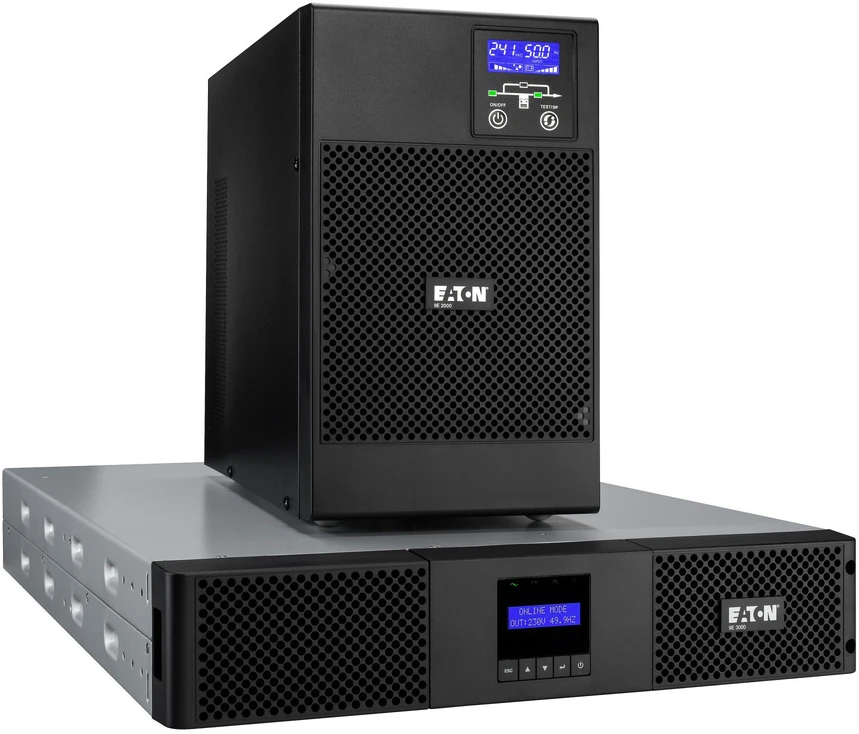 EATON 9E UPS Rack kintamosios srovės 200/220/230/240 V 1800 W 2000 VA vienfazis 6 x švino-rūgšties akumuliatorius 7 Ah RS-232 USB oc 6 2U 19 juodas