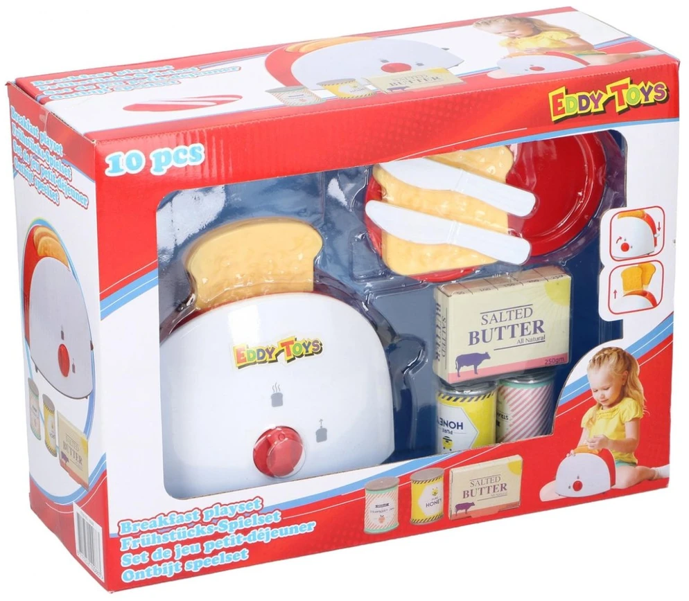 Eddy Toys Žaislinis skrudintuvas su priedais 10vnt