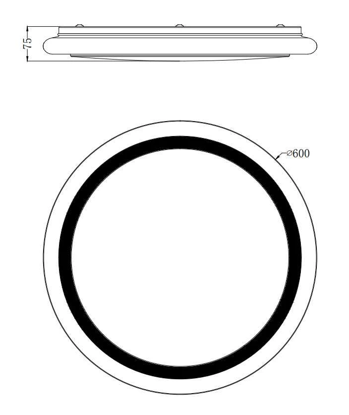 Šviestuvas plafonas Eglo Lipari 33196, LED, 3000 - 6500 °K, 1 x 40 W