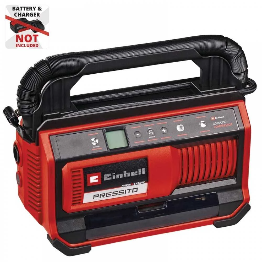 Akumuliatorinė oro pompa Einhell PRESSITO SOLO 18/25; 18 V (be akumuliatoriaus ir pakrovėjo)