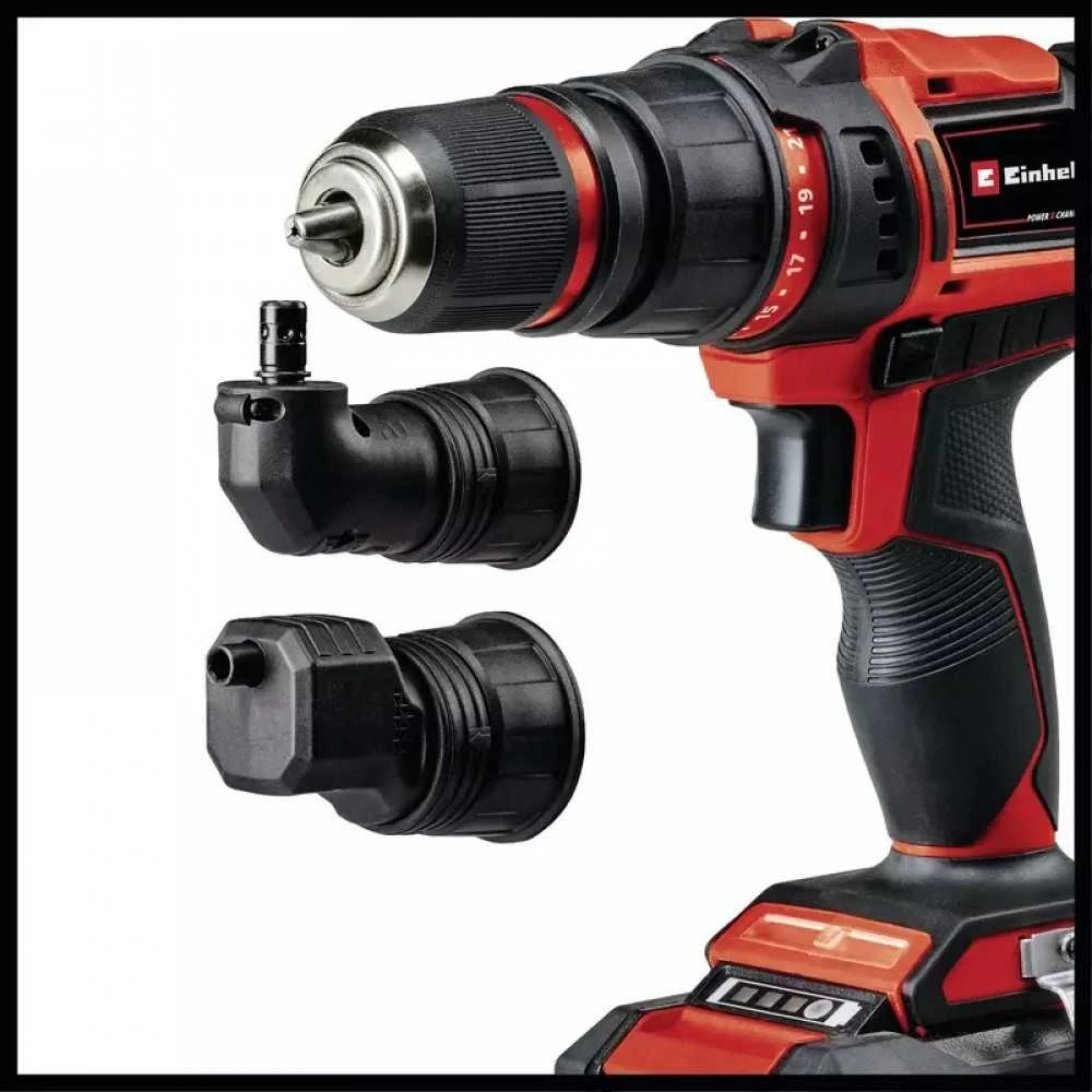 Suktuvas - gręžtuvas Einhell Einhell akumuliatorinis gręžtuvas/suktuvas TE-CD 18/45 3X-Li +22, 18V (raudonas/juodas, Li-ion baterija 2.0Ah, 22 vnt. priedai)