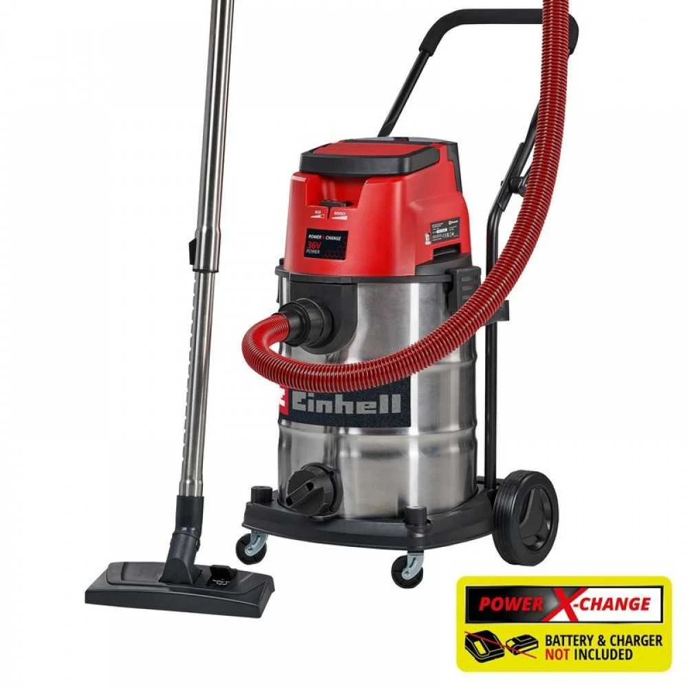 Akumuliatorinis dulkių siurblys Einhell TE-VC 36/30 Li S-Solo; 2x18 V (be akumuliatoriaus ir pakrovėjo)