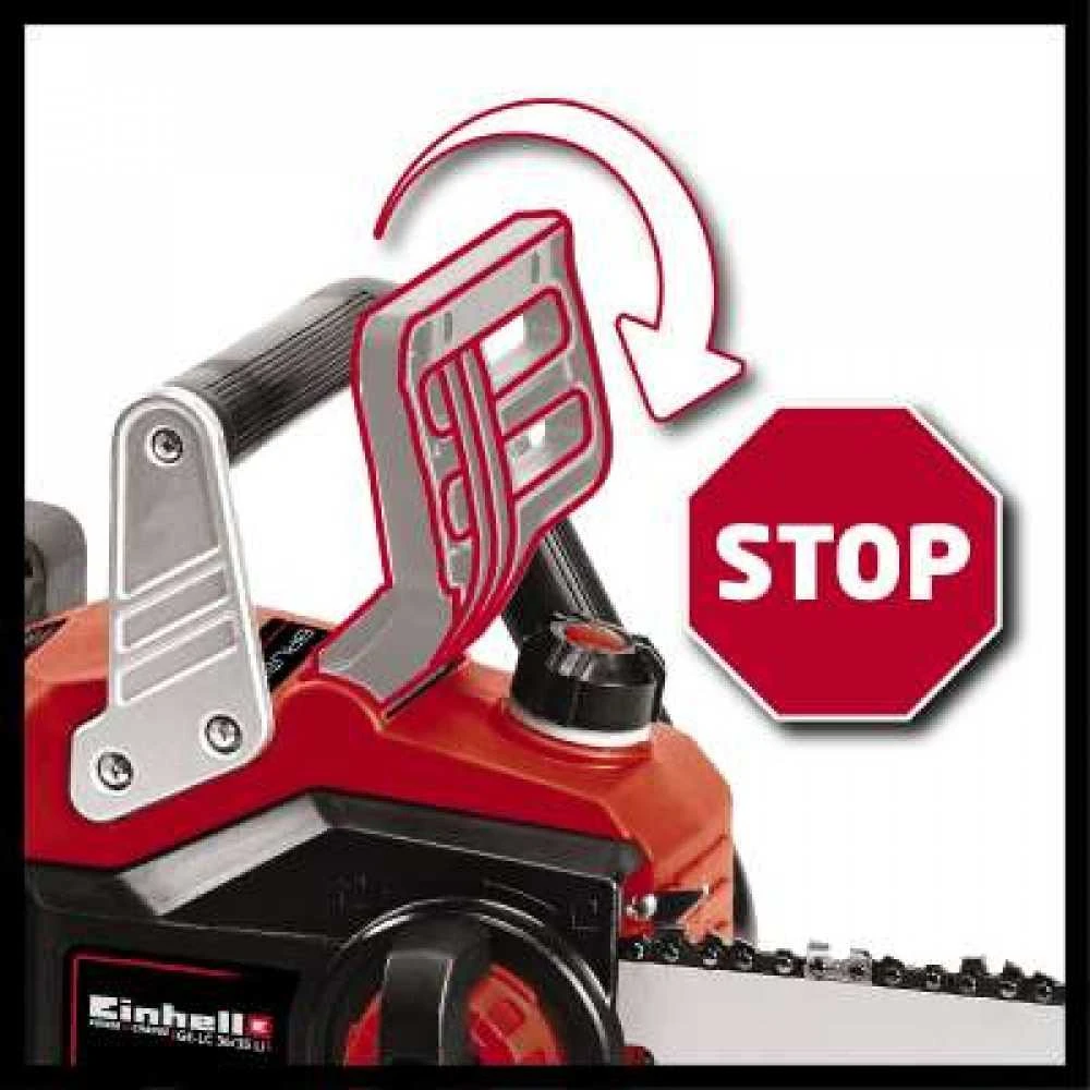 Einhell Akumuliatorinis grandininis pjūklas GE-LC 36/35 Li-be akumuliatoriaus ir kroviklio