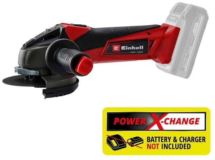 Einhell kampinis šlifuoklis TE-AG 18/115 Li be akumuliatoriaus ir kroviklio