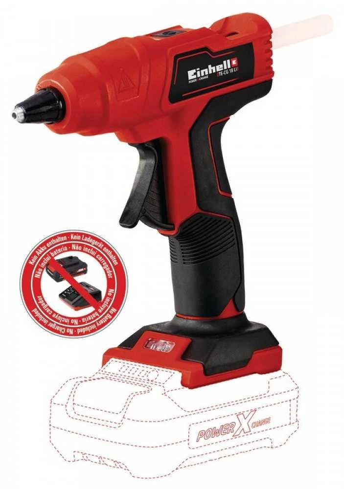 Karštų Klijų Pistoletas - Einhell TE-CG 18 Li-Solo 18V Akumuliatorinis Juodas, Raudonas