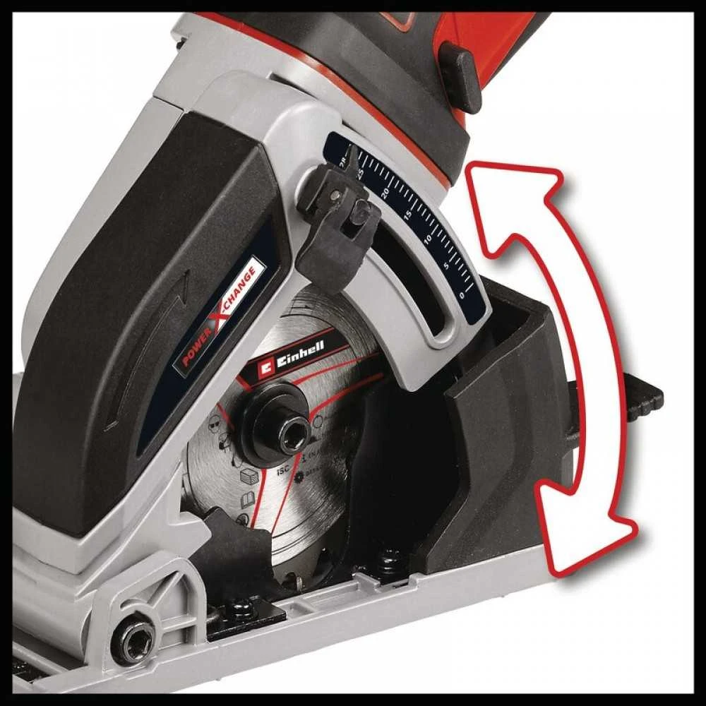 Einhell Akumuliatorinis mini diskinis pjūklas TE-CS 18/89 Li be akumuliatoriaus ir kroviklio