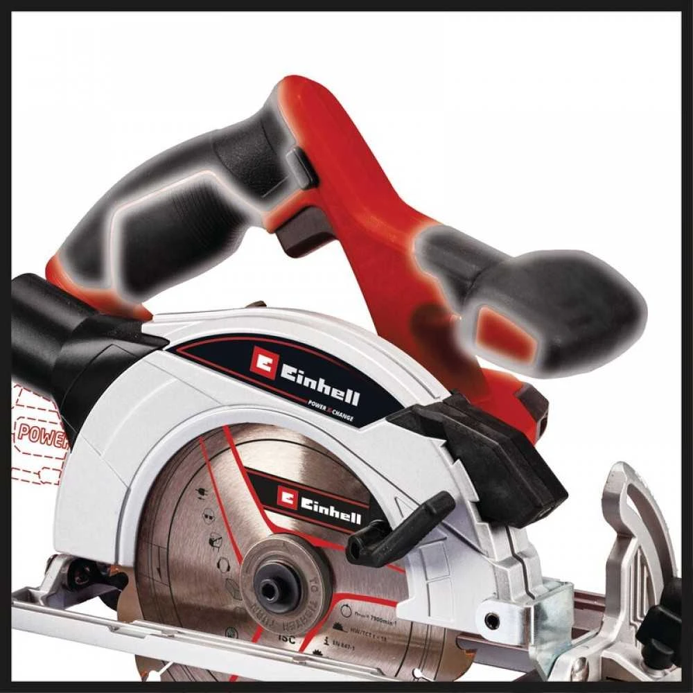 Einhell Akumuliatorinis diskinis pjūklas TE-CS 18/165-1 Li be akumuliatoriaus ir kroviklio