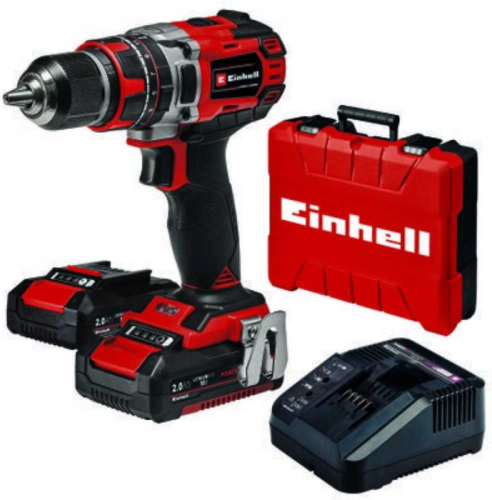 Smūginis Akumuliatorinis  Einhell TE-CD 18/50 Li-i BL 1800 RPM 2.35 kg Juodas, Raudona