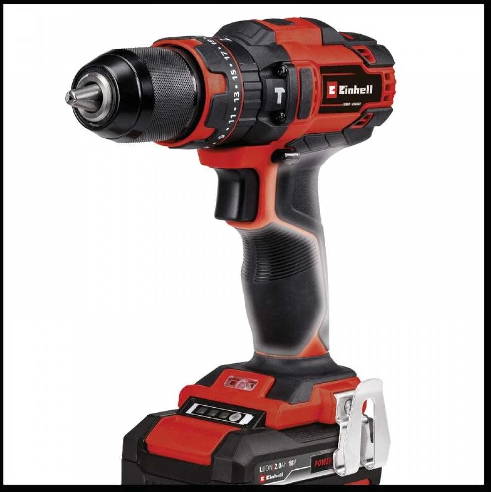 Einhell smūginis suktuvas gręžtuvas TE-CD 18/40 Li-i + 64 priedai (2×2,0Ah) 4513992