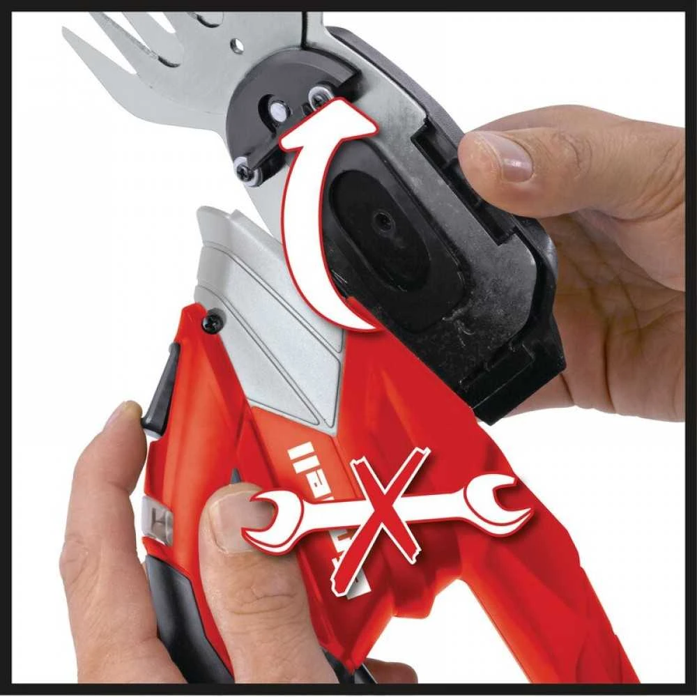 Einhell Einhell akumuliatorinės žolės ir krūmų žirklės GE-CG 7,2 Li, žolės žirklės (3410381) - 1456638