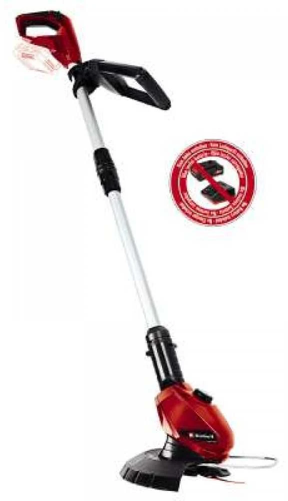 Akumuliatorinė žoliapjovė Einhell GE-CT 18 Li Power X-Change (240mm pjovimo plotis, 20 plastikinių peiliukų, be akumuliatoriaus ir kroviklio)