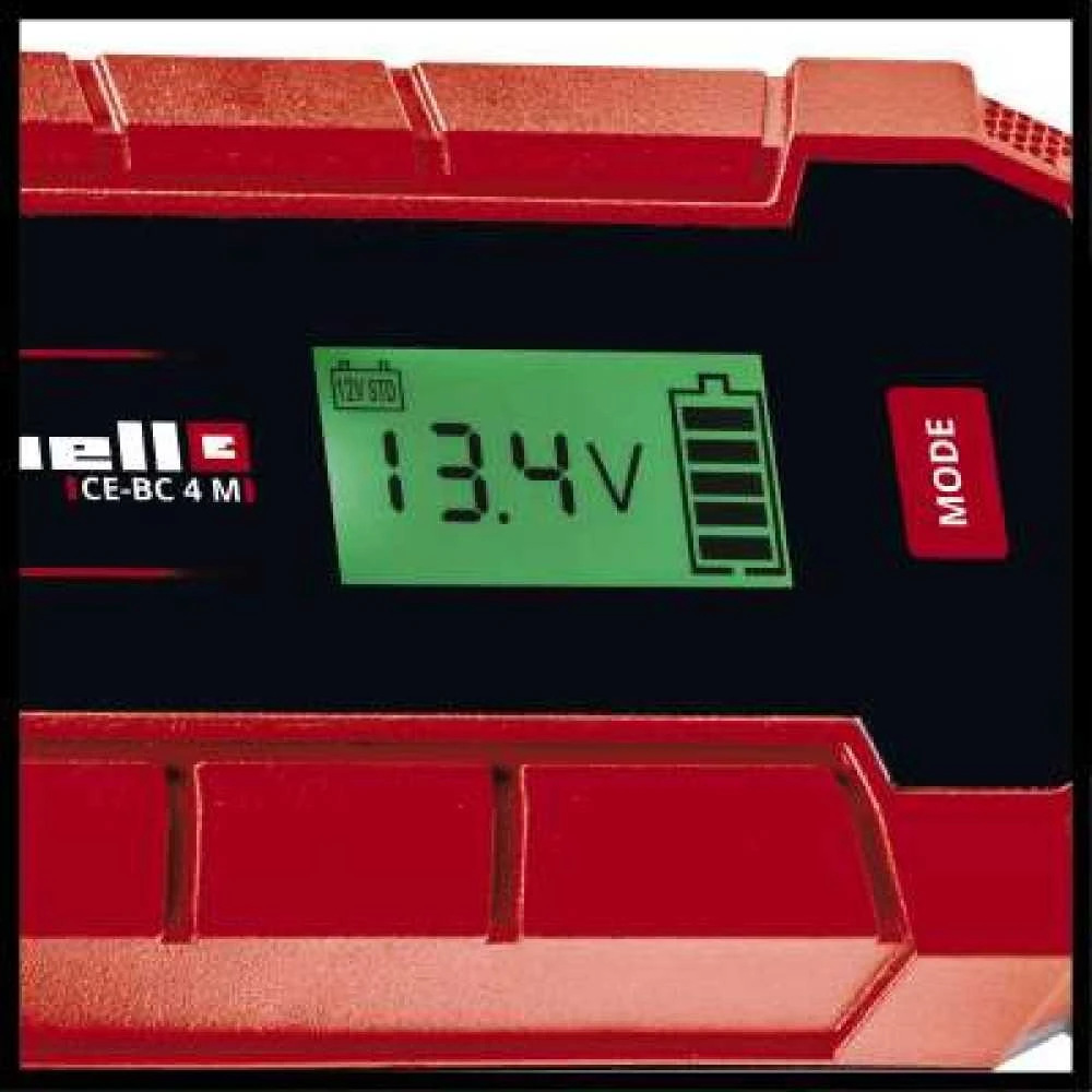 Akumuliatorių Įkroviklis - Einhell CE-BC 4 M 12V 4A LCD Raudonas
