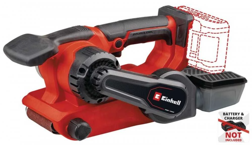 Akumuliatorinis juostinis šlifuoklis EINHELL TP-BS 18/457 Li BL-Solo, 18 V, 75 x 457 mm, be akumul.