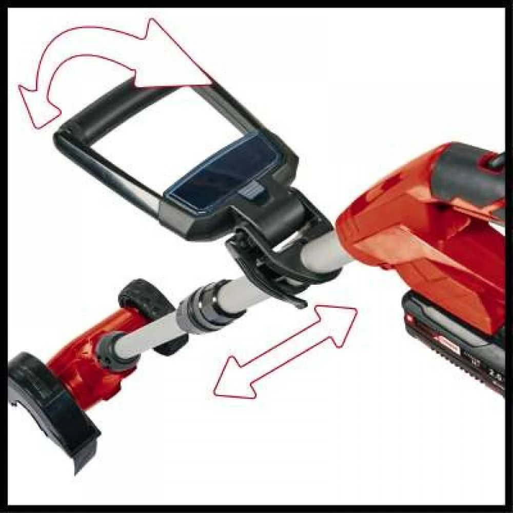 Einhell Einhell GE-CC 18 Li rinkinys, 18 voltų, šepetinis šlifuoklis – raudonas / juodas, 2,0 Ah ličio jonų akumuliatorius