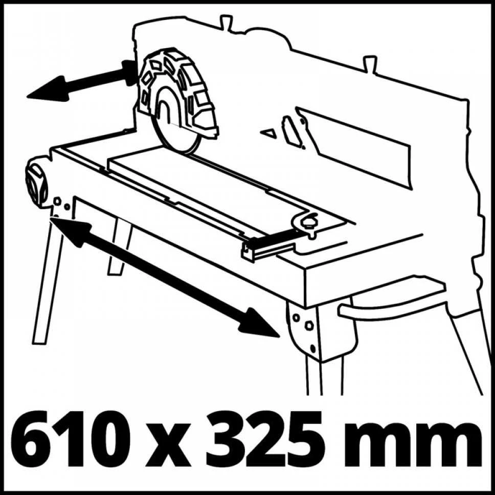 Plytelių pjovimo staklės EINHELL TE-TC 620 U, galia 900 W, maks. pjovimo aukštis/ilgis 3/62 cm, diskas | Einhell