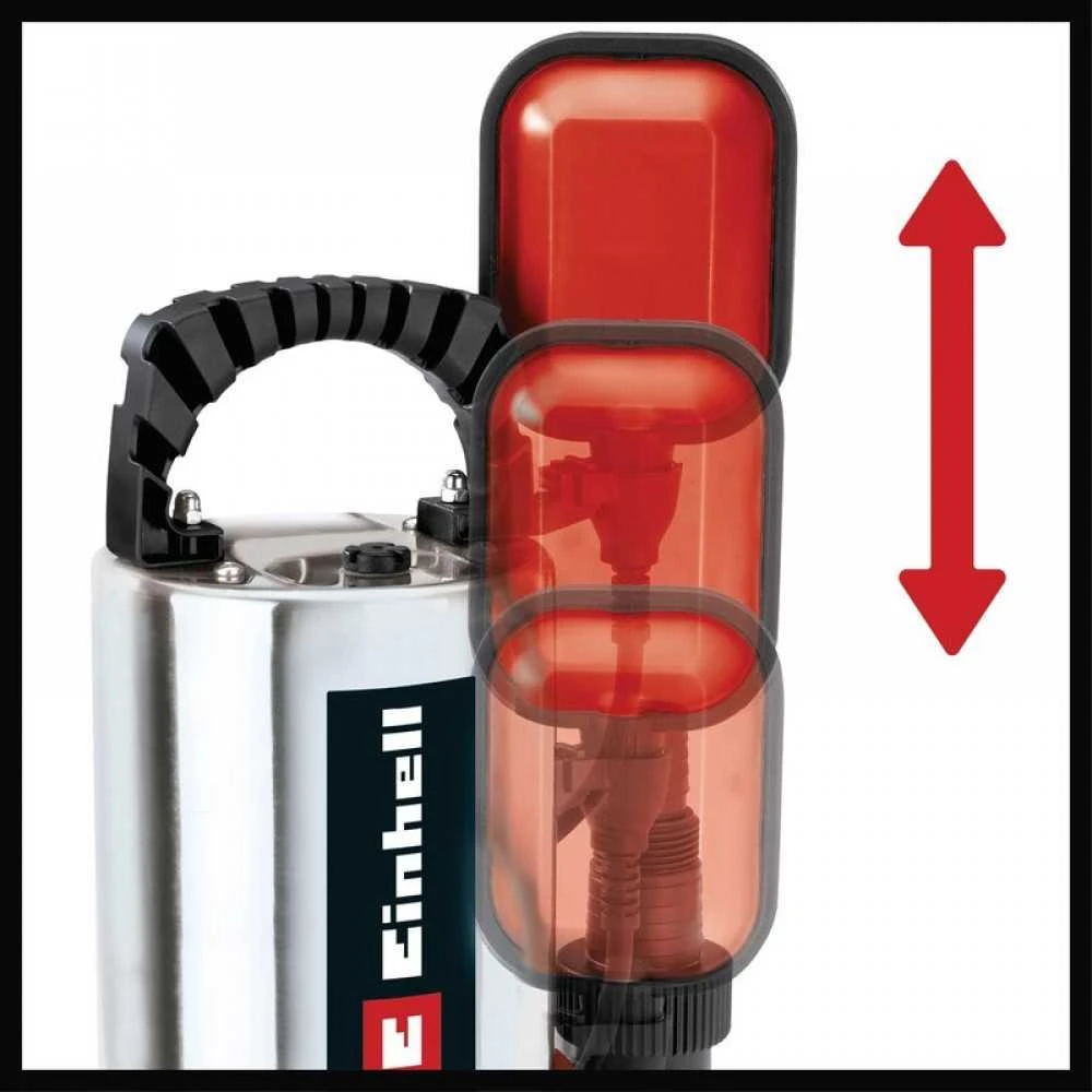 „Einhell“ nešvaraus vandens siurblys GC-DP 6315 N, panardinamas / slėginis siurblys (raudonas / nerūdijančio plieno, 630 vatų)