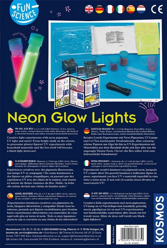 Dėlionė Eksperimentų rinkinys Kosmos Neon Glow Lights 1KS616830
