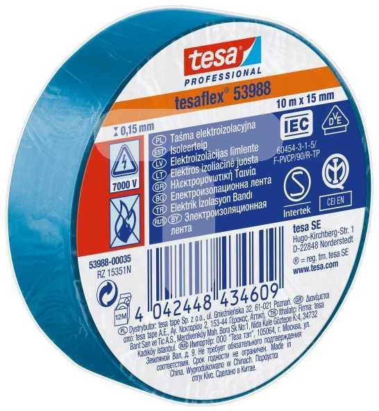 Taśma Izoliuojanti juosta TESA (mėlyna) 10m x 15mm 53988-00035-00