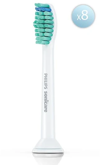 Dantų šepetėlis Philips Sonicare ProResults 8 dalių šepetėlių galvučių pakuotė, baltos, HX6018/87