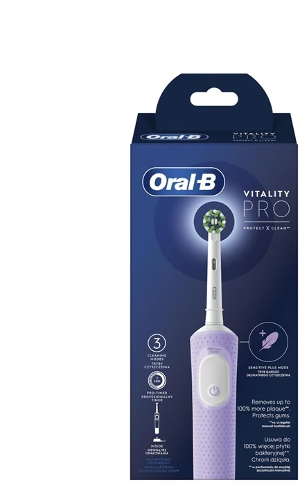 Elektrinis dantų šepetėlis Oral-B Vitality Pro, violetinė sp.