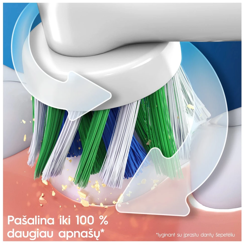 Braun Oral-B | Elektrinis dantų šepetėlis | D103 Vitality Pro | Įkraunamas | Suaugusiems | Šepetėlių skaičius galvutės įeina 1 | Number of teeth brushing modes 3 | Lilac Mist