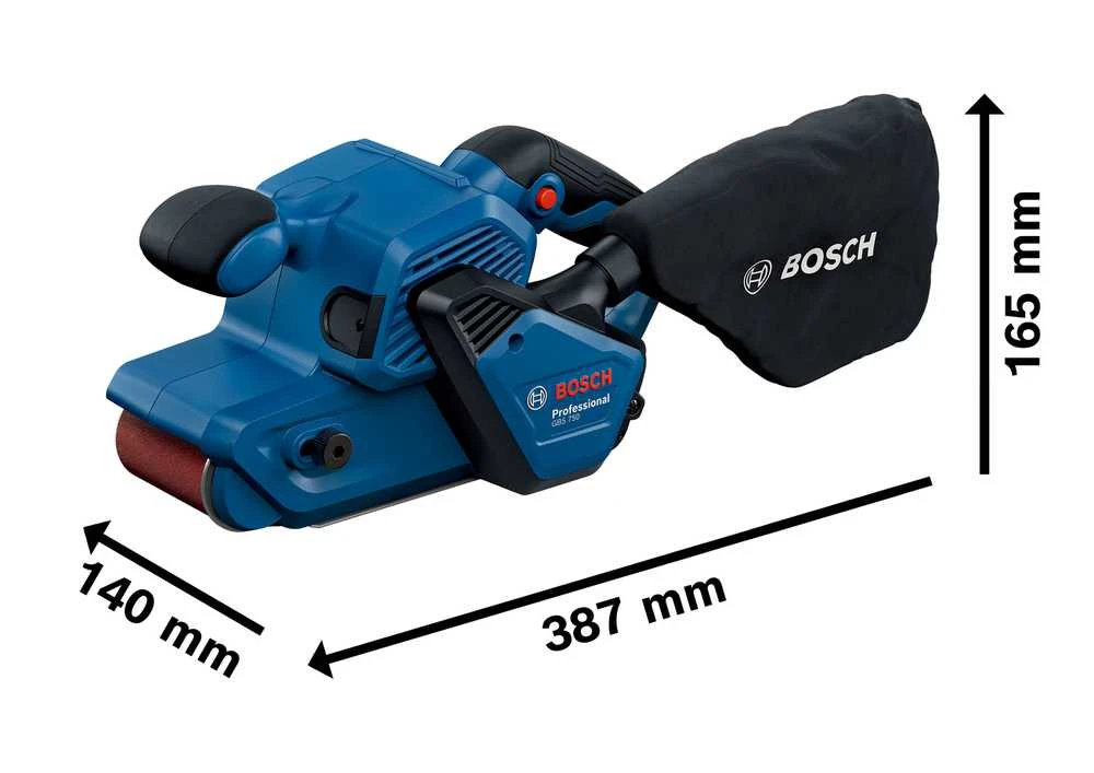 Elektrinis juostinis šlifuoklis Bosch Professional GBS 750