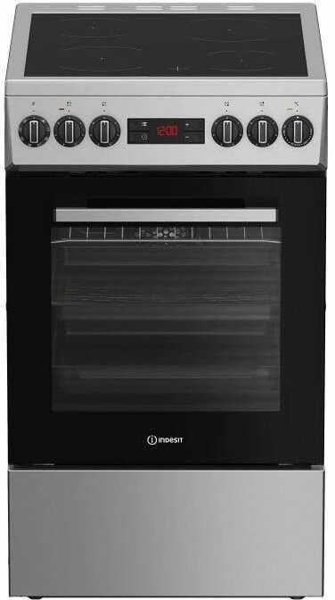 INDESIT viryklė | IS5V8CSX/P | Kaitlentės tipas: keraminė | Orkaitės tipas: elektrinė | Nerūdijančio plieno | Plotis 50 cm | Grilis | Gylis 60 cm | 55 l