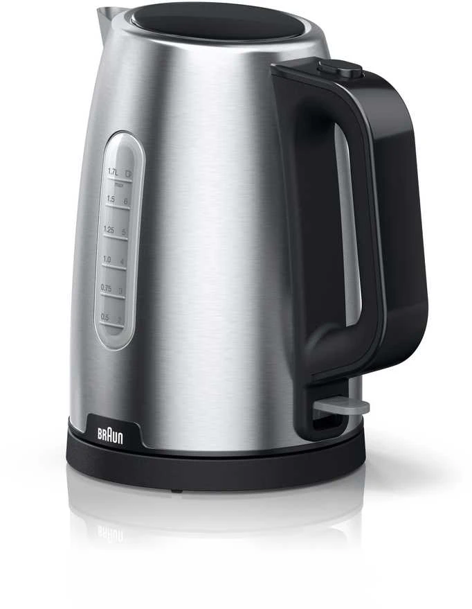 Elektrinis virdulys Braun PurShine WK1500BK, 1.7 l, sidabro sp./juoda sp.