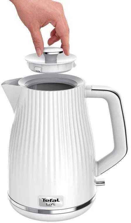 Elektrinis virdulys Tefal Loft White KO2510, 2400 W, 1.7l, baltos spalvos