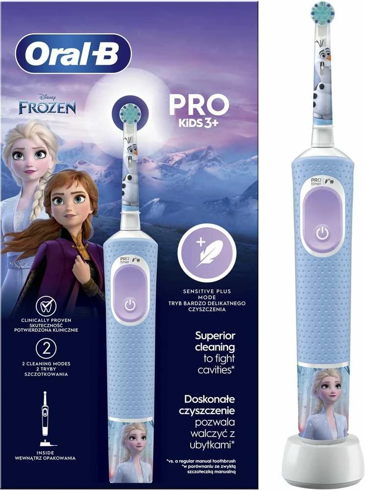 Braun D103.413.2K Vitality PRO Kids Elektrinis Dantų Šepetėlis 3+ Frozen