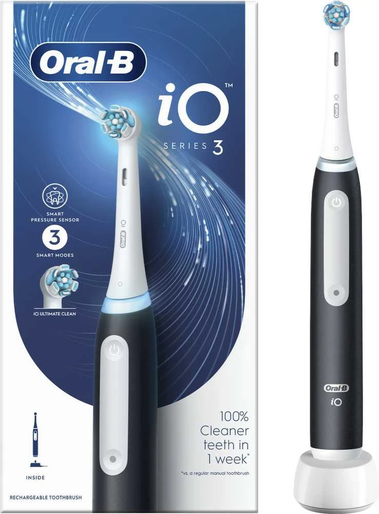 Braun Oral-B iO3 Elektrinis Dantų Šepetėlis Matt Juodas