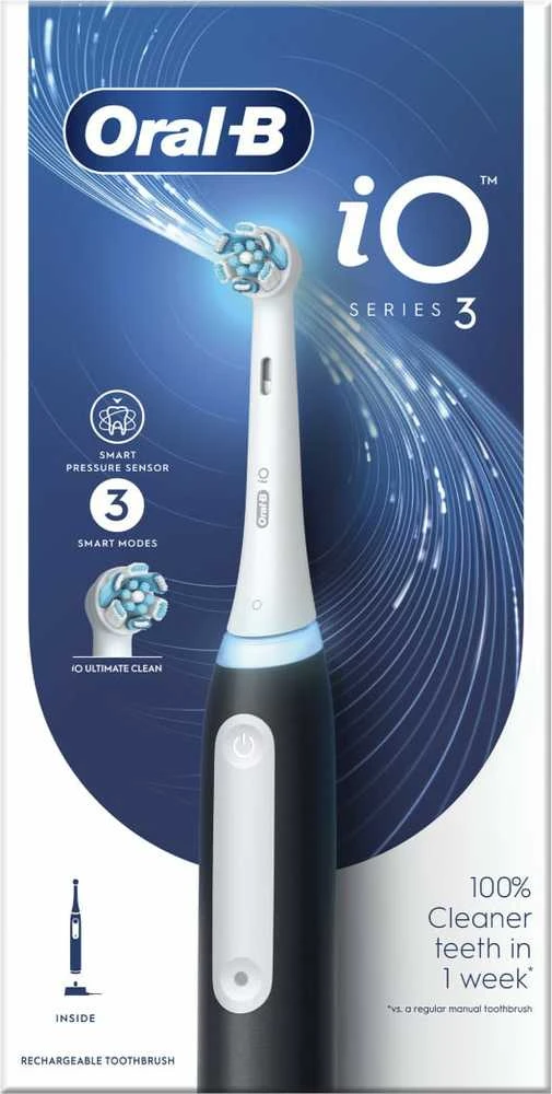 Braun Oral-B iO3 Elektrinis Dantų Šepetėlis Matt Juodas