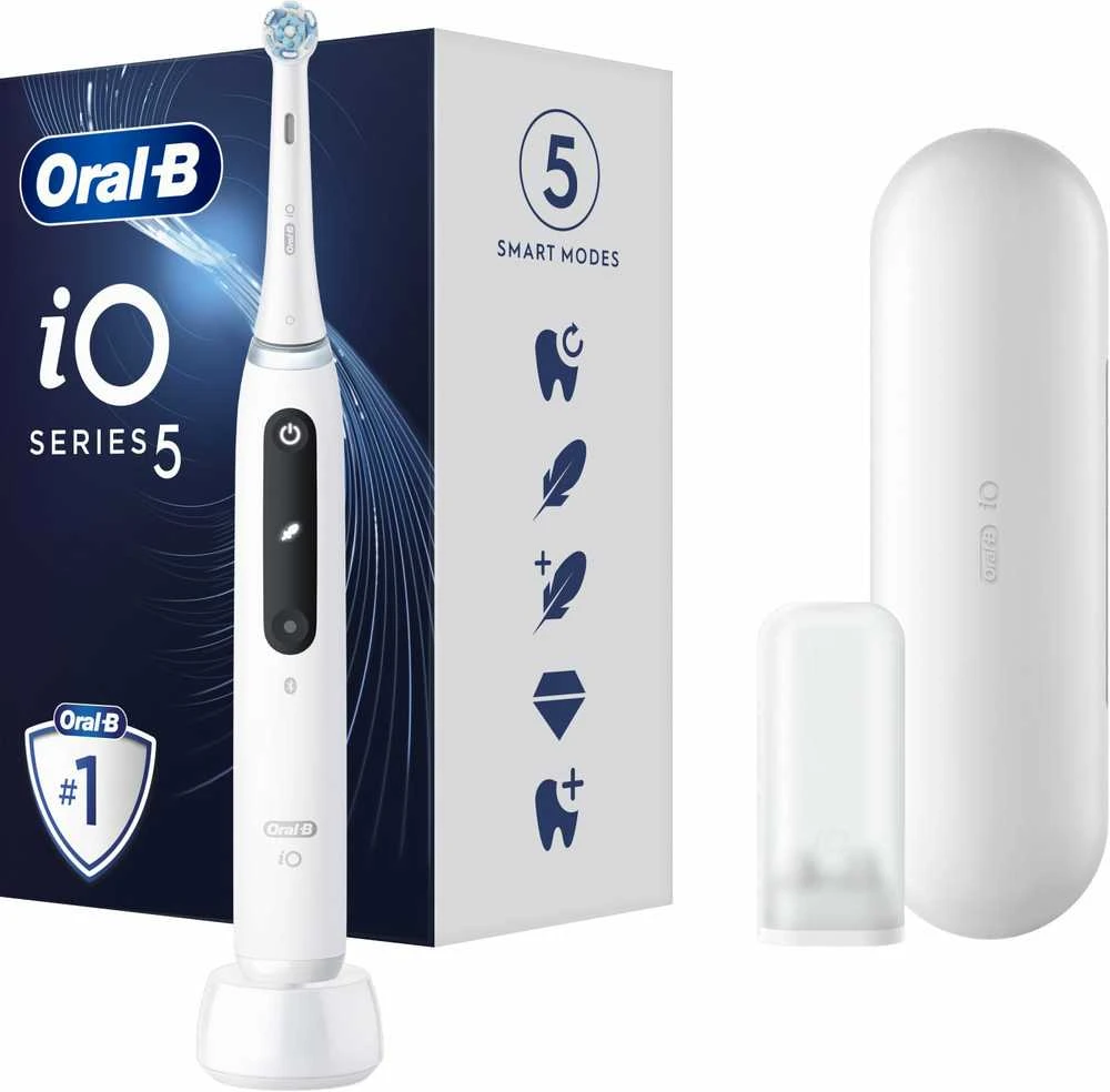 Braun iOG5.1A6.1DK Oral-B iO5 Elektrinis Dantų Šepetėlis Quite Baltas