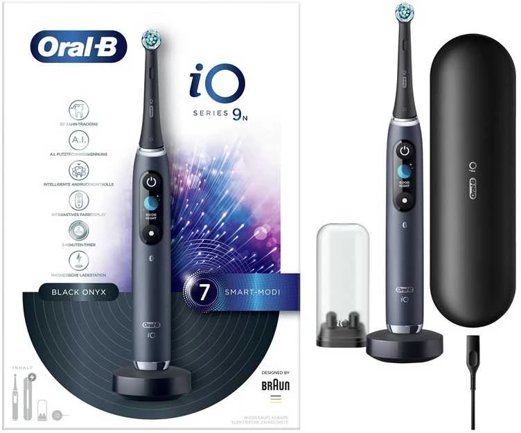 ORAL-B iO Series 9 Elektrinis dantų šepetėlis, juodos spalvos