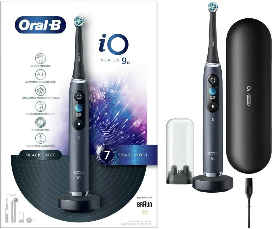 Elektrinis dantų šepetėlis Oral-B iO9 Juodas Onyx, juoda sp.