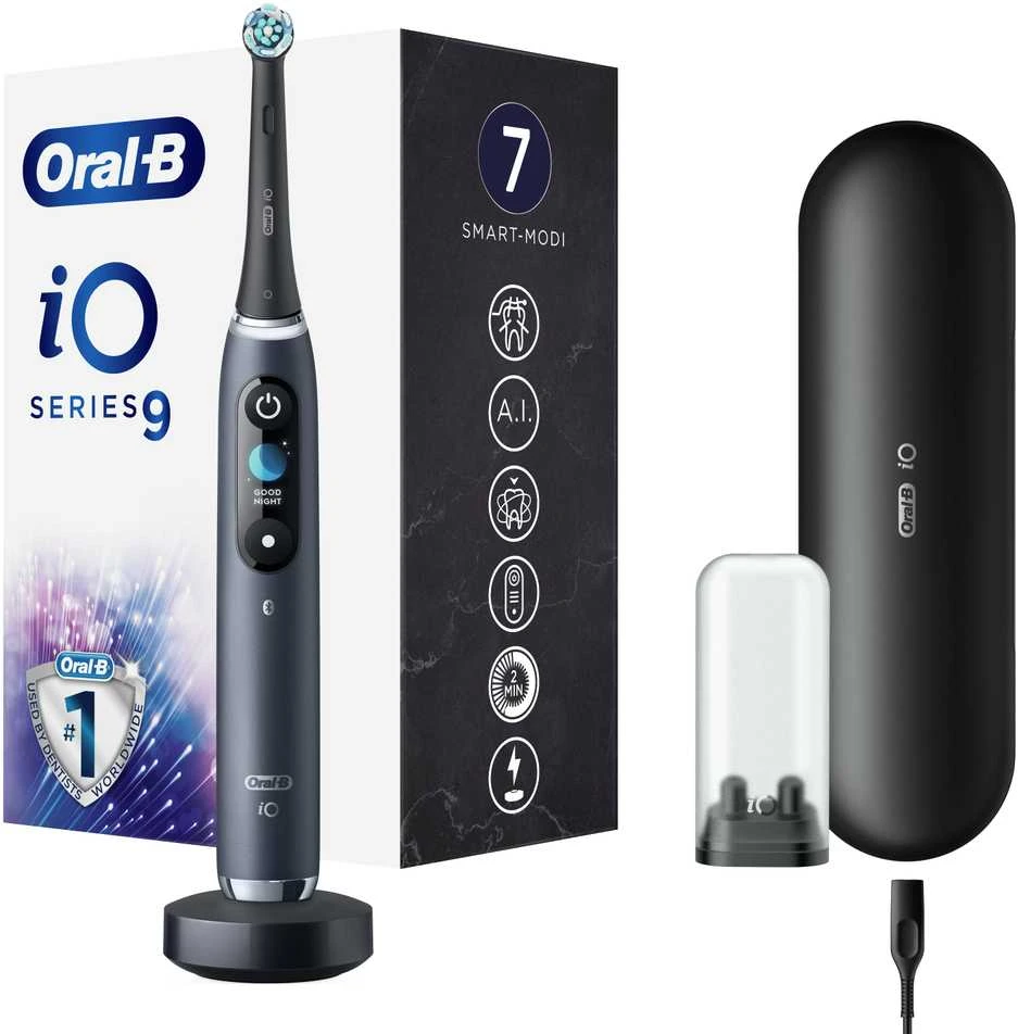 Elektrinis dantų šepetėlis Oral-B iO9 Juodas Onyx, juoda sp.