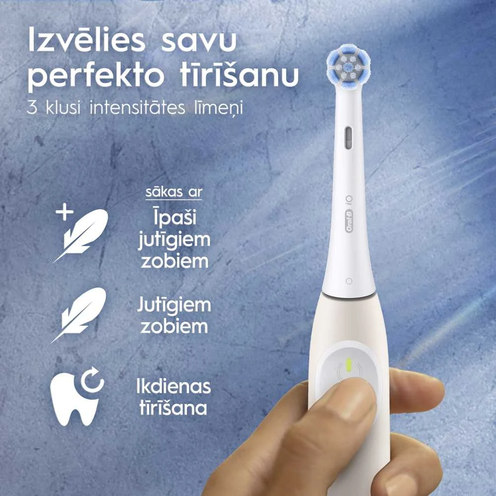 Oral-B iO2 šepetėlis su valymo režimų grafika