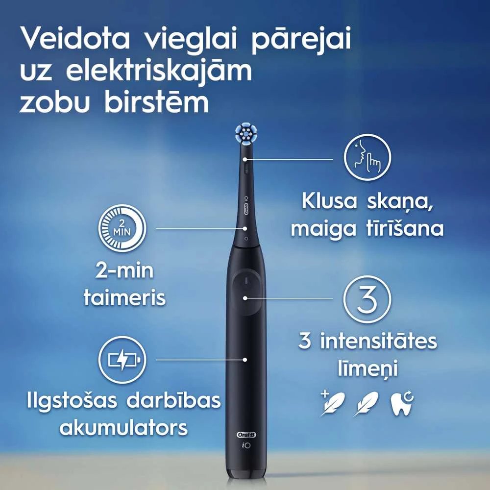 Elektrinis dantų šepetėlis Oral-B iOS2.1D9.0 iO2 Night Juodas, juoda sp.