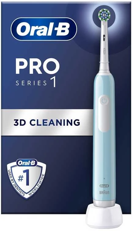 Elektrinis dantų šepetėlis Oral-B Pro 1 Caribbean Blue Cross Action