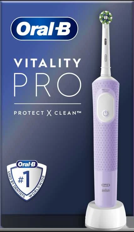 Braun Oral-B | Elektrinis dantų šepetėlis | D103 Vitality Pro | Įkraunamas | Suaugusiems | Šepetėlių skaičius galvutės įeina 1 | Number of teeth brushing modes 3 | Lilac Mist