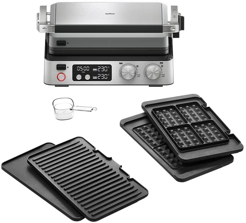 BRAUN MultiGrill 7 Contact grilis CG 7044, grotelės, keptuvės ir vaflinės lėkštės