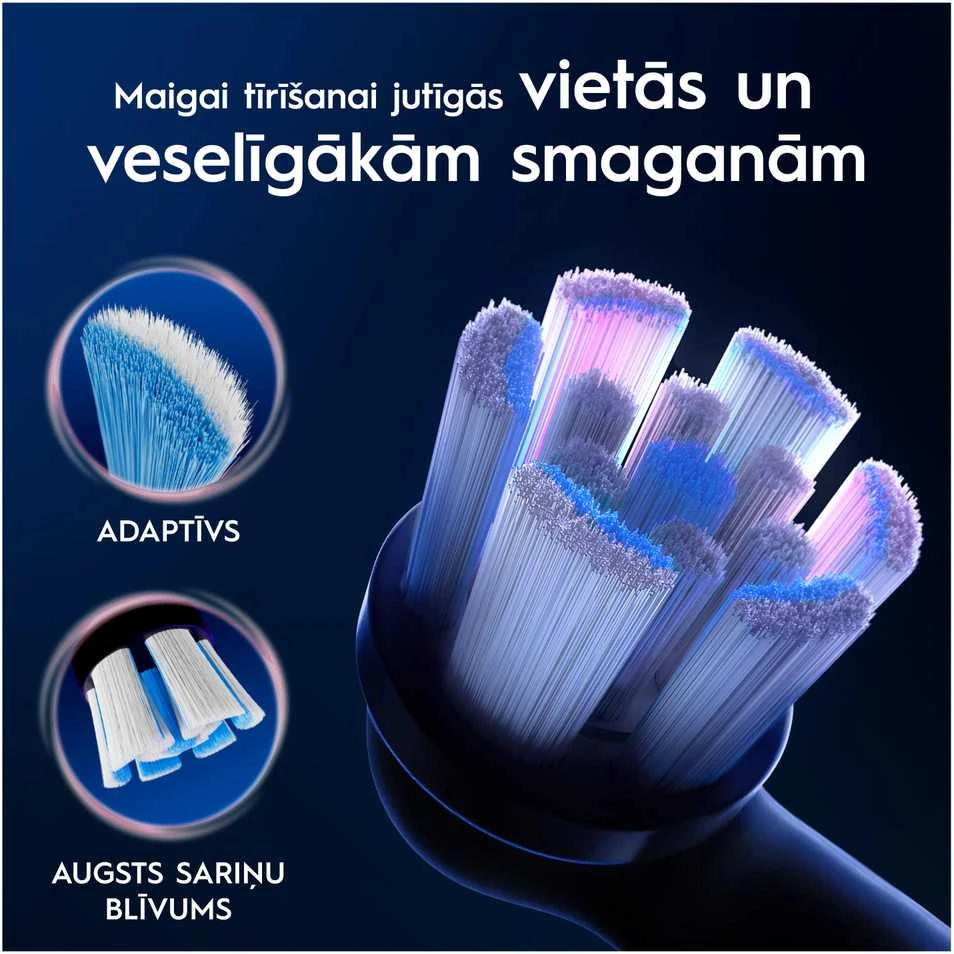 Braun SB-4 Oral-B iO Gentle Care Juodas keičiamos dantų šepetėlio galvutės 4 vnt.