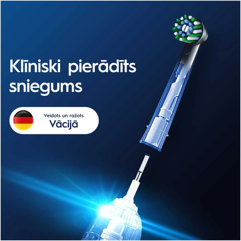 Dantų šepetėlio galvutės Oral-B EB50-2 Cross Action Pro, juodos spalvos, 2 vnt.