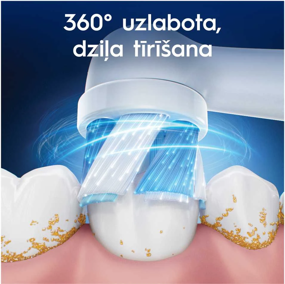BRAUN iO RB CWF-6 Ultimate Clean Baltas 6ct antgaliai dant šepetėliui