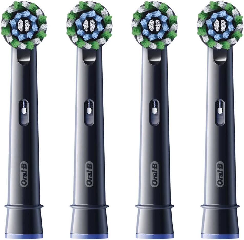 Dantų šepetėlis Elektrinio dantų šepetėlio galvutė Oral-B EB50-4 Cross Action Pro, juoda sp., 4 vnt.